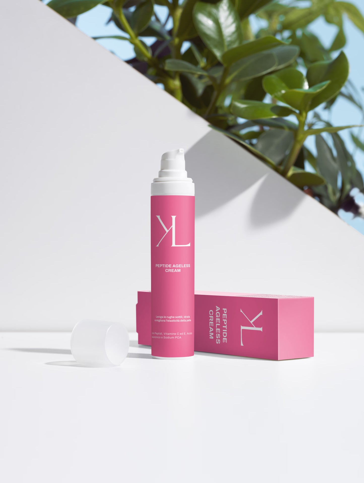 Peptide Ageless Cream Korealux, crema viso ai peptidi giorno e notte per routine anti-age.
