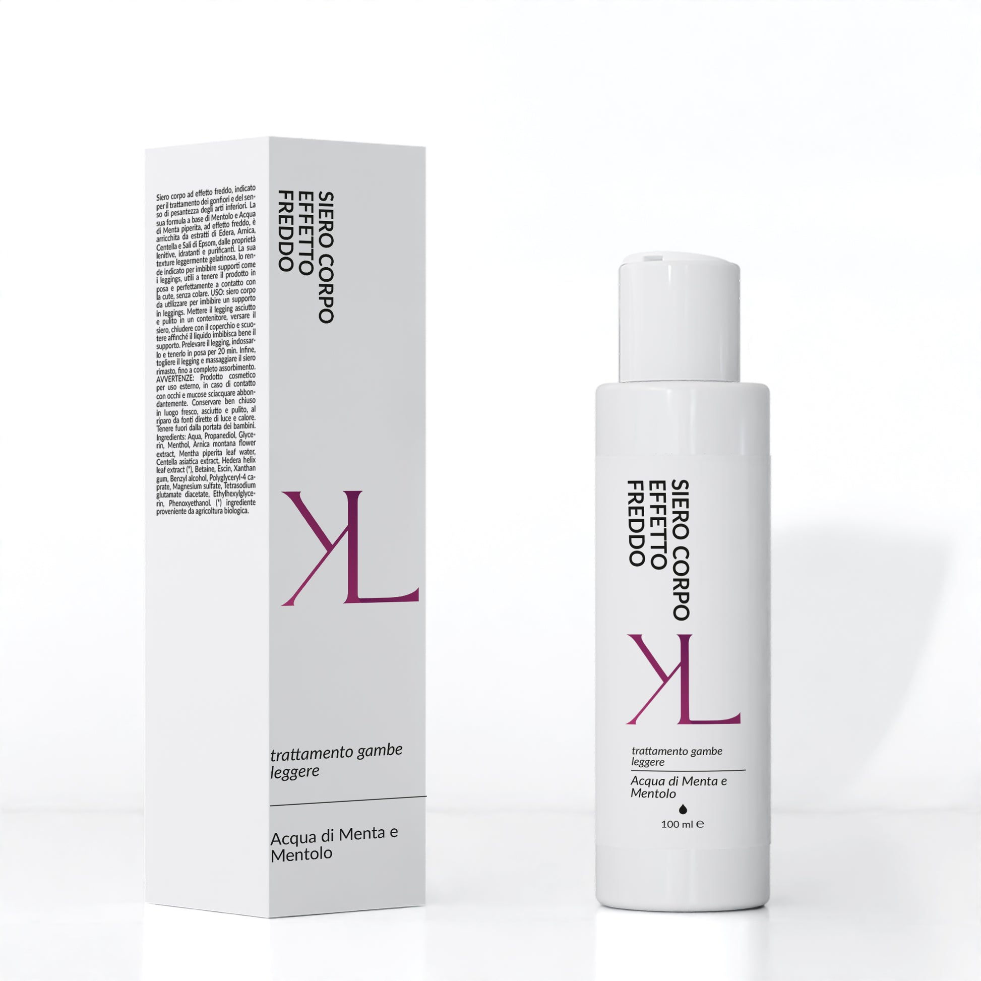 Dren Cell Body Serum ricarica gambe leggere Korealux
Ingredienti chiave Dren Cell Body Serum con Mentolo Menta Escina e Centella
Ricarica trattamento Leggings Dren Cell Gambe Leggere
Siero corpo effetto fresco per gambe leggere e toniche