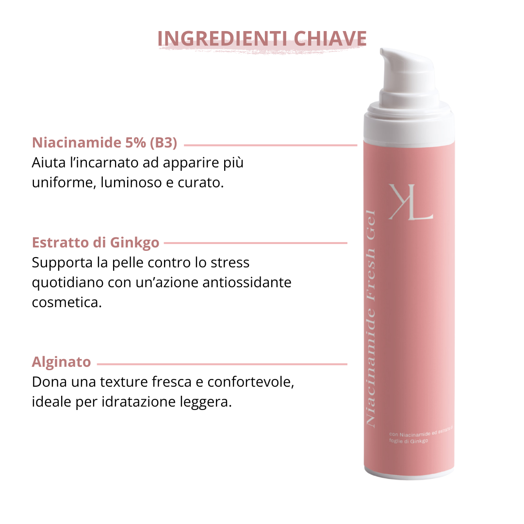 Crema gel viso con niacinamide 5% Korealux