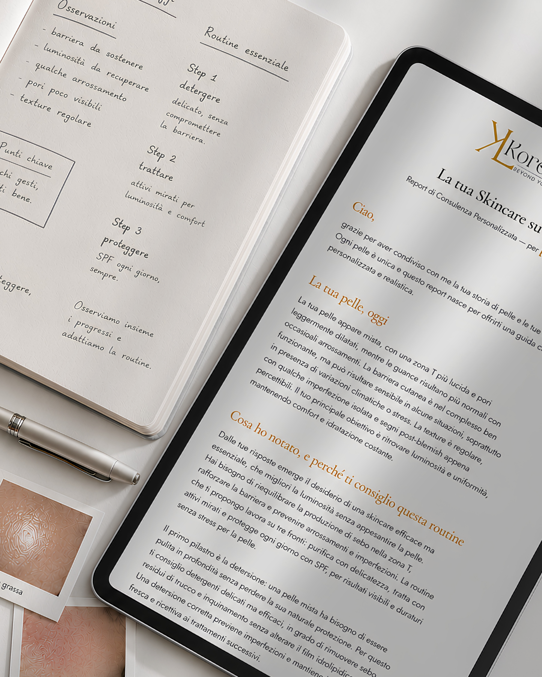 Il report di consulenza personalizzata Korealux