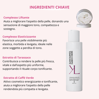 Lift Up Body Serum ricarica tonificante Korealux
Ingredienti chiave Lift Up Body Serum con Complesso Liftante e Caffè Verde
Ricarica trattamento Leggings Lift Up Korealux
Siero corpo effetto lift per pelle tonica elastica e compatta