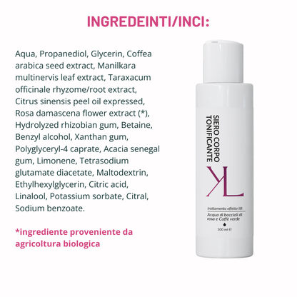 Lift Up Body Serum ricarica tonificante Korealux
Ingredienti chiave Lift Up Body Serum con Complesso Liftante e Caffè Verde
Ricarica trattamento Leggings Lift Up Korealux
Siero corpo effetto lift per pelle tonica elastica e compatta