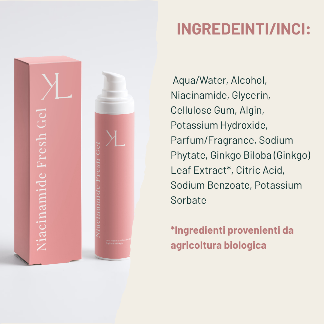 Niacinamide Fresh Gel per pelle normale o mista luminosa e fresca