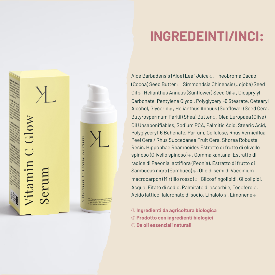 Vitamin C Glow Serum per pelle luminosa fresca e naturalmente glow