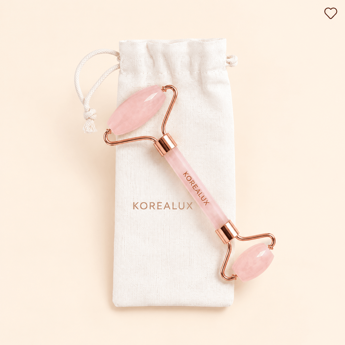 Roller viso in quarzo rosa - KOREALUX - Accessori viso
