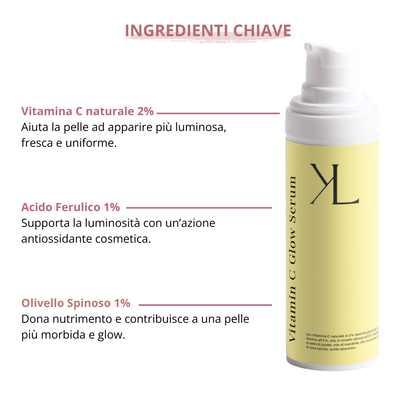 Siero viso Korealux con vitamina C naturale acido ferulico e olivello spinoso